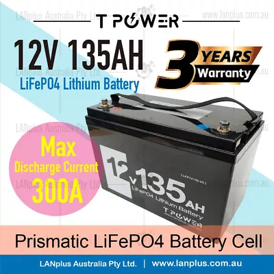 12v 135Ah Lithium Battery LiFePO4 Iron Phosphate Deep Cycle RV Camping 4WD>100AH • $719